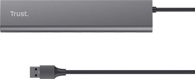 Hub USB Trust Halyx, 7 porta USB 3.2 Gen 1, trup alumini, gri