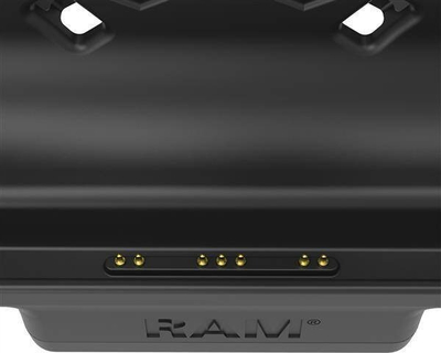 Mbajtëse aktive për tablet RAM Mounts RAM HOL SAM60CPU, për Samsung Tab Active5, Tab Active3 edhe Tab Active2, me karikim GDS pogo, e zezë