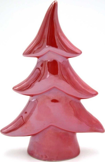 Stoli i Krishtlindjeve Saska Garden Saska Christmas, pemë porcelani 12.5 cm, ngjyrë e kuqe me perlë
