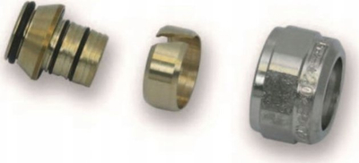 Set lidhësish për ngrohje nën dysheme Roth Union, për tuba 17mm, metalik