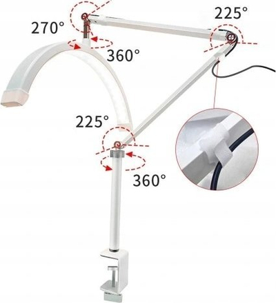 Lampë trajtimi Glow Mx3, për tavolinë, e bardhë