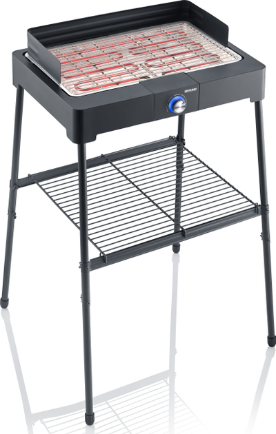 Grill elektrik kopshti Severin PG8566, 2200W, 44.5 x 26 cm, i zi