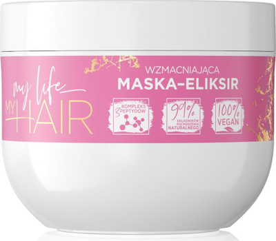 Maskë flokësh Eveline Cosmetics My Life My Hair, me peptide, 300 ml