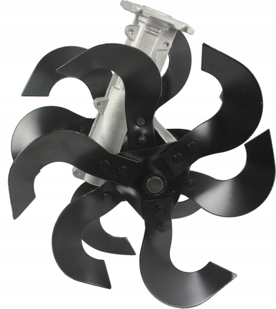 Adapter kultivues DEMON për trimer me benzinë, gjerësi pune 26 cm, bosht 28 mm me 9 dhëmbë, ngjyrë e zezë