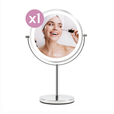 Pasqyrë kozmetike Girmi BE02, LED, zmadhim 3x, krom