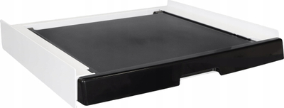 Komplet shtresues lavatriçe–tharëse Haier HASTKU10B, me raft që del me rrëshqitje, Premium Collection, i zi