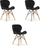 Set karrigesh Lago Velvet, 3 copë, velur, e zezë