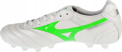 Këpucë futbolli Mizuno Morelia II Japan FG P1GA250137, fushë natyrale, lëkurë natyrale, të bardha