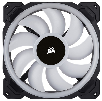 Кулер вентилатори за куќиште Corsair LL Series RGB, 140mm PWM, сет со 2 парчиња, црни