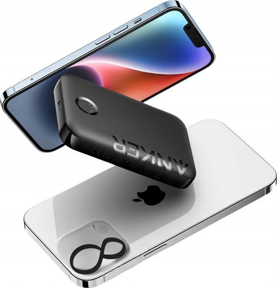 Powerbank Anker 322 MagGo, 5000mAh, wireless 7.5W, me bazë mbajtëse