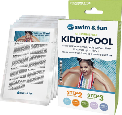Dezinfektues për pishinë Swim &amp; Fun KiddyPool, 5 x 25 ml