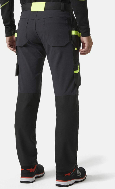 Pantallona pune Helly Hansen Oxford 4X Cons, me shtrirje 4D, me xhepa pune, të zinj
