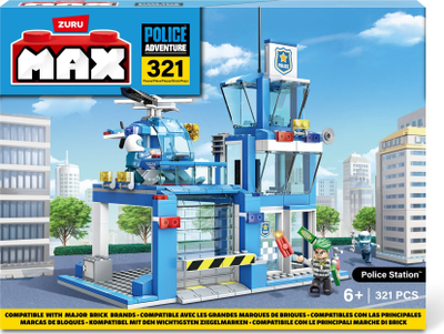 Set ndërtimi Zuru Max Police Station, 321 copa, 6+, shumëngjyrësh