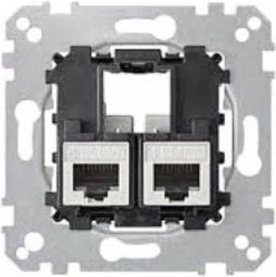 Prizë rrjeti RJ45 Schneider Electric D-Life, modul i brendshëm, gri e zezë