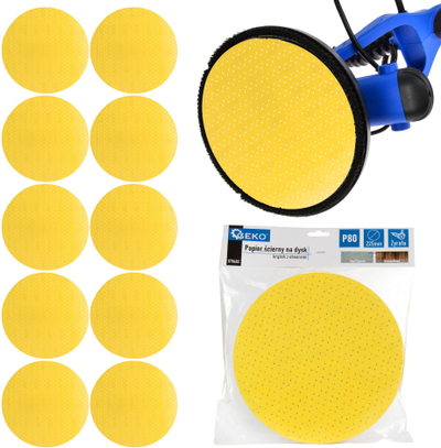 Disk gërryes Geko 678682, 225mm, P240, i verdhë