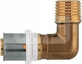 Pjesë lidhëse Herz Press bërryl 90°, 40 x 3.5, 1 1/4", metal