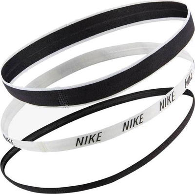 Shirit flokësh Nike Mixed Width Headbands N0002548, set 3 copë, elastik, bardh e zi