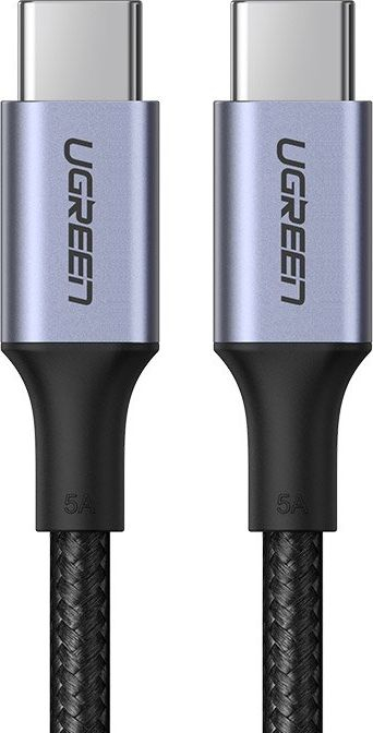 Kabllo për karikim USB Ugreen USB-C - USB-C (56611), 1m, e hirtë