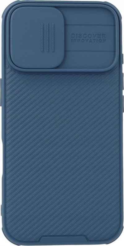 Mbrojtëse telefoni Nillkin CamShield Pro, për iPhone 16, silikon edhe polikarbonat, blu