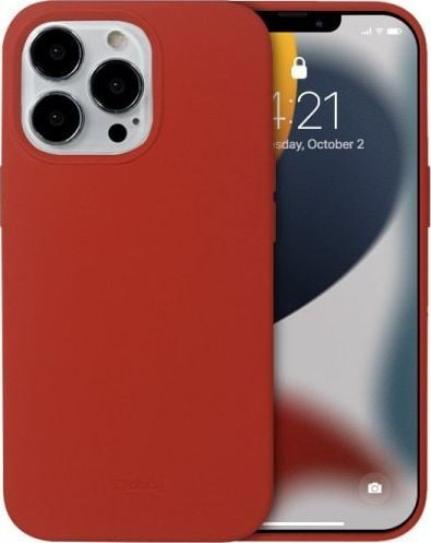 Mbështjellëse telefoni Crong Color Cover për iPhone 13 Pro Max, silikon Anti-Shock, e kuqe