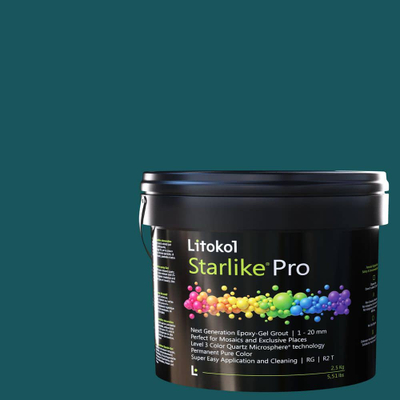 Fugë epokside Litokol Starlike Pro 75 Verde D'Egitto, 2.5kg, rezistente ndaj njollave, jeshile teal