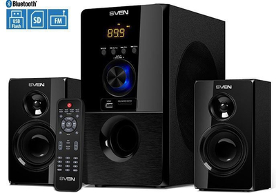 Altoparlantë kompjuteri Sven SV-013233, sistem 2.1, 55W RMS, i zi