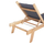 Karrige plazhi Milos prej hiri 204x65x31,5-92,5Hcm (HM10650.02), gri