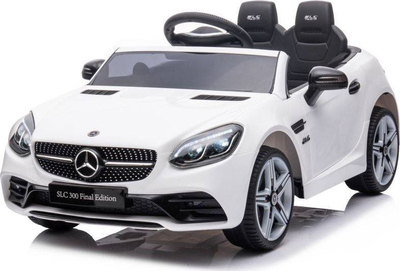 Makina elektrike për kalamoj LEAN CARS Mercedes SLC 300, me telekomandë, sedilje me eko lëkurë, e bardhë