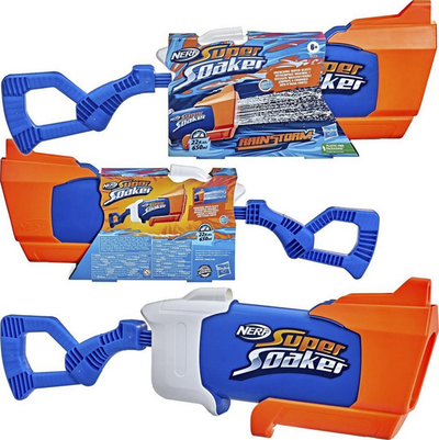 Pistoletë uji Nerf Hasbro Super Soaker Rainstorm, e kaltër / portokalli