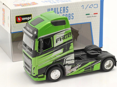 Model kamioni Bburago Volvo FH16 Globetrotter, diecast, shkalla 1:43, i kuq