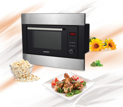 Mikrovalë e integruar Heinner HMW-23BIXBK, 23L, 800W grill, e zezë inox