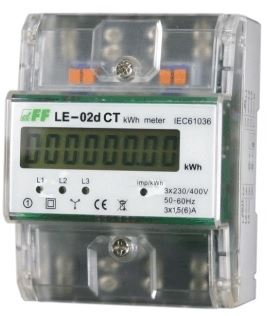 Matës energjie trefazor LCD F & F, 5 A