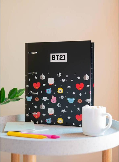 Lidhëse unazore për ruajtjen e dokumenteve Line Friends BT21, 4 unaza