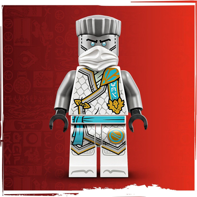 Set LEGO Ninjago Motoçikleta e Akullit e Zane 71816, 84 copë, për kalamaj 7+, shumëngjyrësh