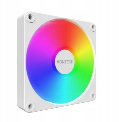 Ventilator PC Montech GF120R V2 ARGB PWM, 120mm, fletë të kthyera, i bardhë