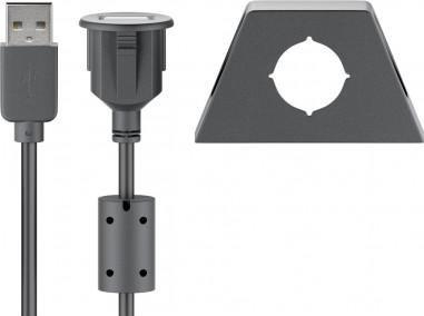 Kabllo zgjatuese USB Wentronic Goobay 95445, USB 2.0, 1.2 m, e zezë