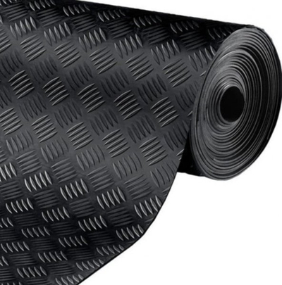 Tapet hyrës gome UN Wycieraczka Revogum, 3mm, 1.2m x 10m, e zezë