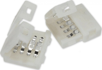 Lidhës LED Prescot ZL RGBW 10MM TT, për shirita 10 mm, 12/24 V, i bardhë