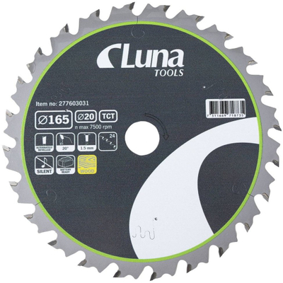 Disk sharrë rrethore LUNA Extra Thin 165mm, 24 dhëmbë, hapje 20mm