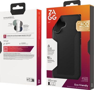 Kllëf telefoni ZAGG Luxe Snap për iPhone 17, MagSafe, i zi