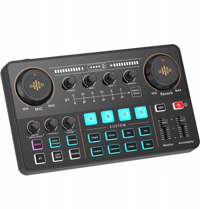 Аудио миксер Luucco MI-2, USB-C, Bluetooth, црн