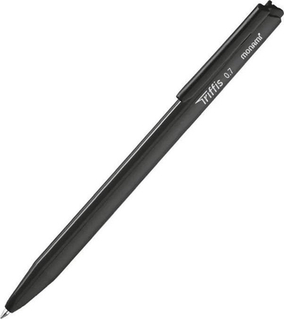Stilolaps me bojë Monami Triffis, 0.7 mm, set 12 copë, i zi