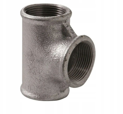 Tee reduktuese e galvanizuar Prandelli B1, DN50 x DN15, 2" x 1/2"