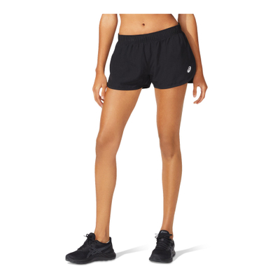 Pantallona të shkurtra vrapimi Asics Core Split, për femra, L, të zeza