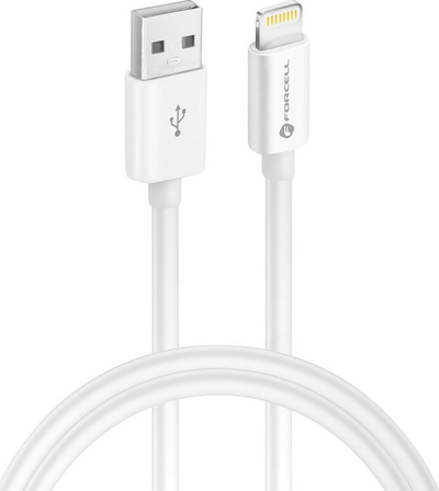 Kabllo Forcell F-energy C703 USB A në Lightning, MFi, 1 m, e bardhë