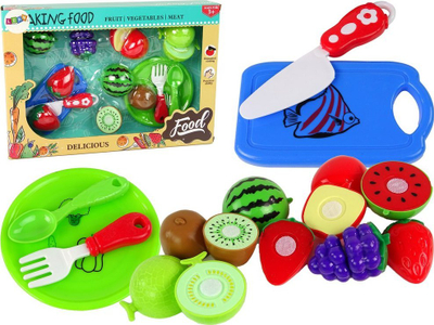 Set lodrash kuzhine Leantoys Fruit Set, fruta për me i pre, me aksesore, shumëngjyrëshe