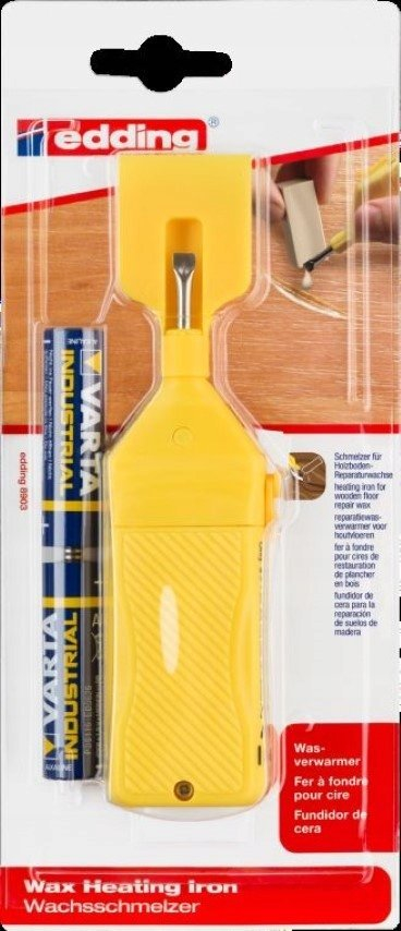 Mjet për shkrirje dylli Edding 8903 Heating Iron, për dyll riparimi 8902, me bateri, portokalli