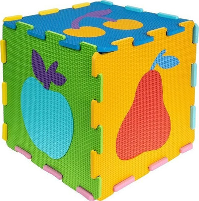 Tapet puzzle për kalamoj Smily Play Foam Mat Fruit, prej shkumë, me figura frutash, shumëngjyrësh