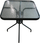 Tavolinë kopshti BESK 9024089, alumini, 60 x 60 cm, e zezë