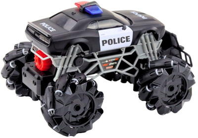Makina policore me telekomandë RC, 1:16, drita LED, efekt tymi, blu
